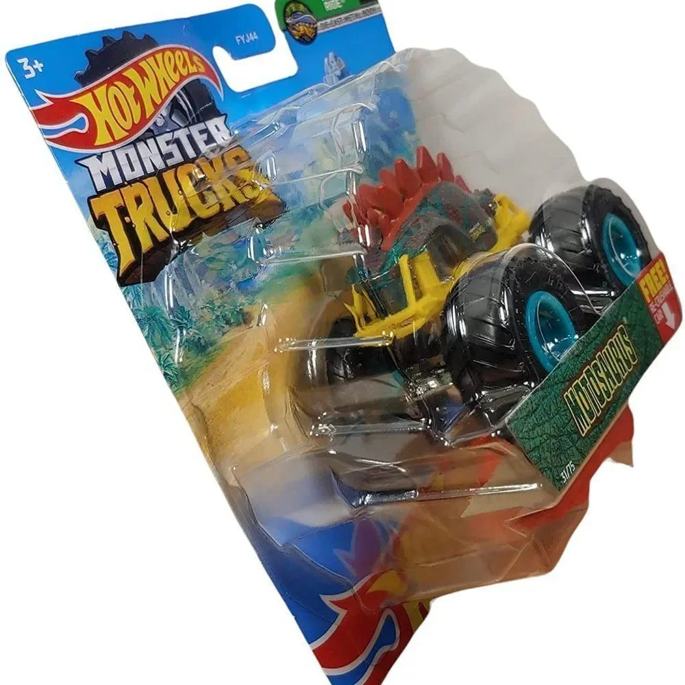 Hotwheels Monster Trucks 2021 Motosaurus with re-Crushable Car